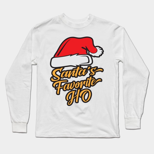 Santas Favorite Ho Long Sleeve T-Shirt by MZeeDesigns